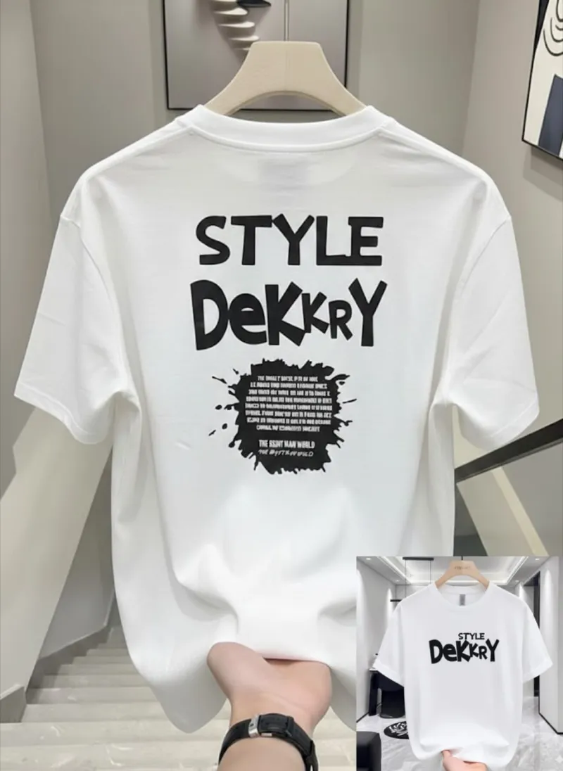 Men's Drop Shoulder DTF Print Tee, Cotton-Spandex, Sizes M to XXL