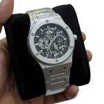 Hublot মেকানিক্যাল ওয়াটারপ্রুফ স্টেইনলেস স্টিল ঘড়ি
