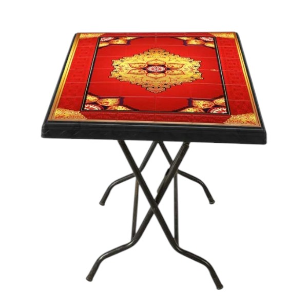 Deco 4 সিটের টেবিল S/L Print Maroon Black