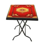 Deco 4 সিটের টেবিল S/L Print Maroon Black