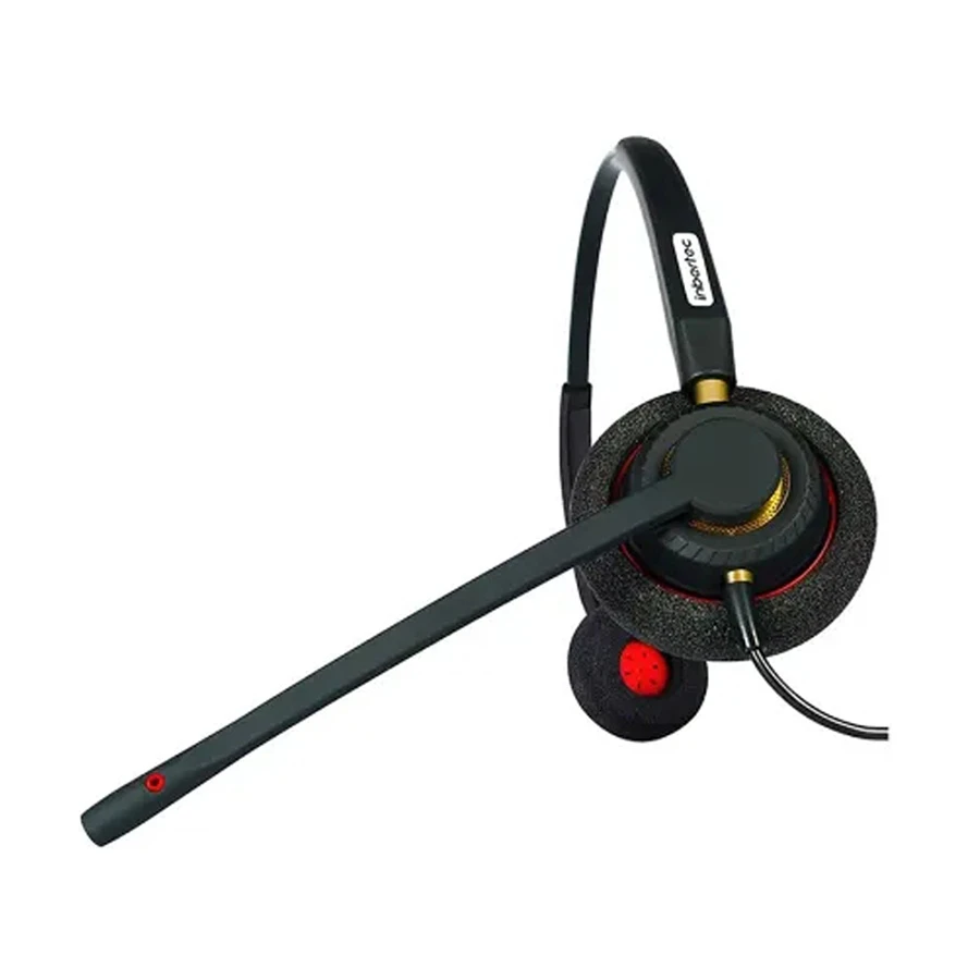 Inbertec UB800DM Wired USB Noise Cancelling Headset Black