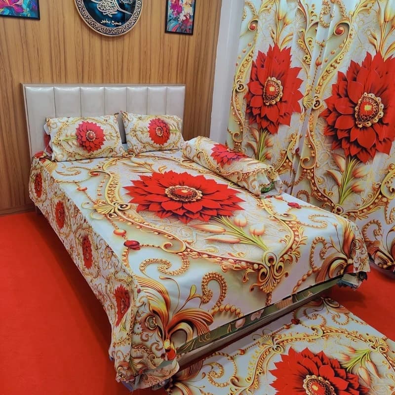 ওয়াটারপ্রুফ চায়না প্রিমিয়াম ৩ডি ডিজাইন বেড শিট