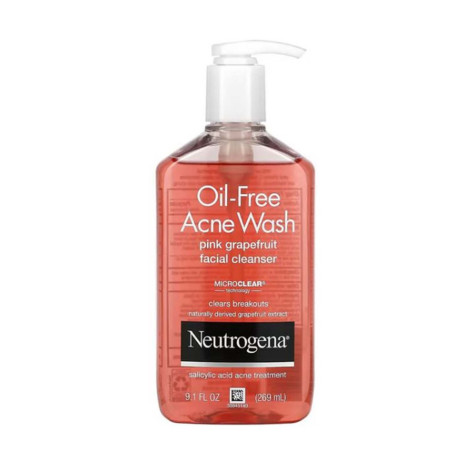 Neutrogena Oil-Free Acne Wash পিংক গ্রেপফ্রুট ফেসিয়াল ক্লেনজার 269ml