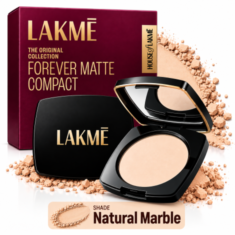 Lakeme The Original Collection Forever Matte Compact - Natural Marble (India)