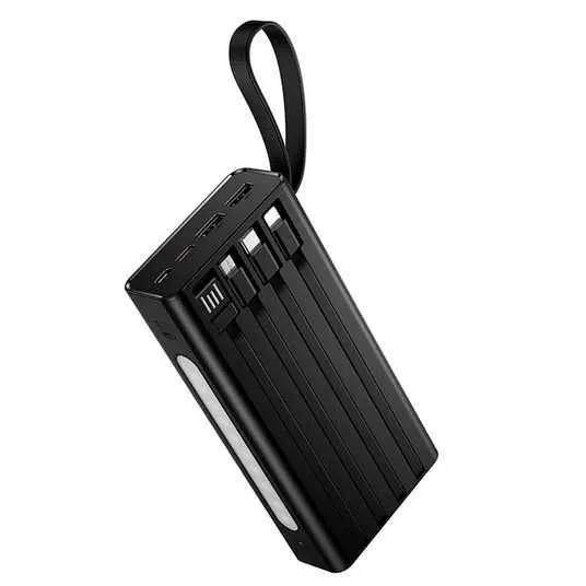 Hoco J155 Shine 20000mAh পাওয়ার ব্যাংক, 22.5W ও PD 20W, 4টি বিল্ট-ইন ক্যাবল