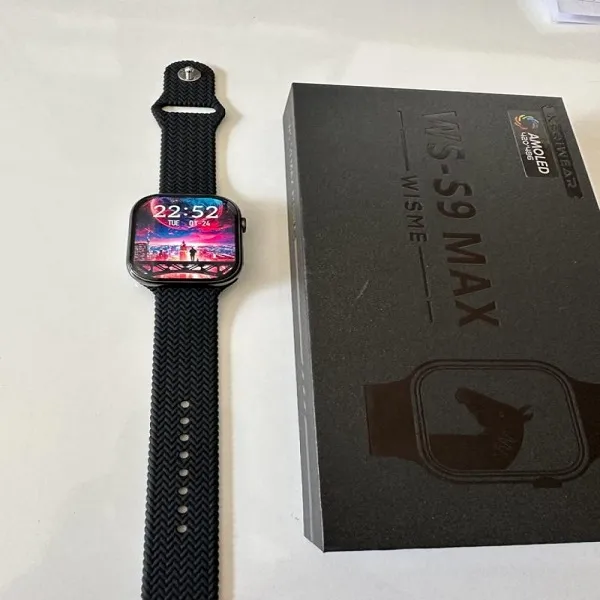 WS-S9 MAX স্মার্টওয়াচ, AMOLED ডিসপ্লে ও 2টি স্ট্র্যাপসহ