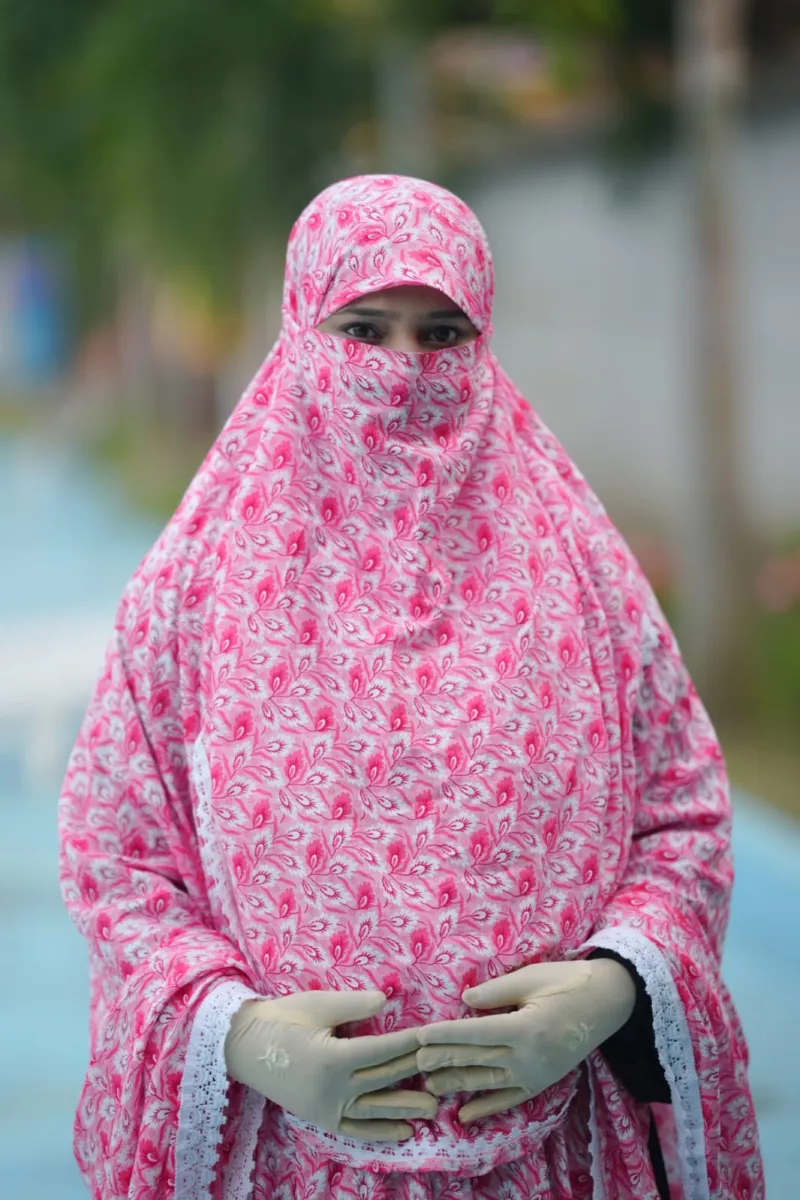 মহিলাদের ভিসকস কটন হিজাব 30 ইঞ্চি নিকাবসহ, 6 রং
