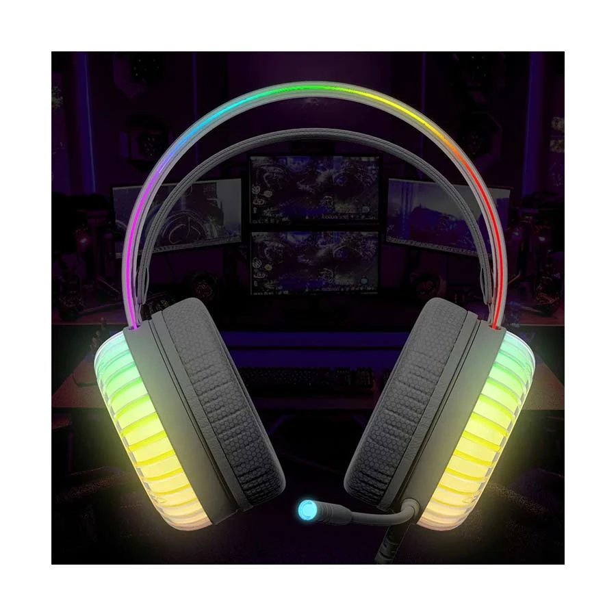 Havit Gamenote H2046U Wired White-Grey RGB Gaming Headphone
