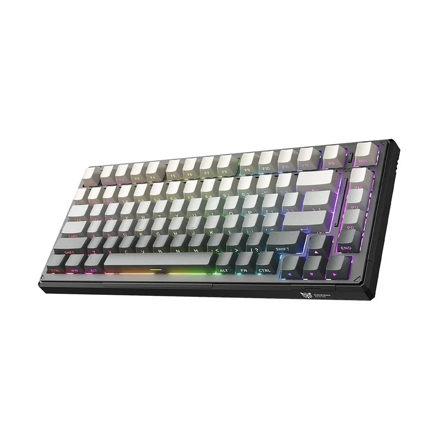 Onikuma G83 Tri Mode RGB Hot Swap Mechanical Keyboard Black Gray