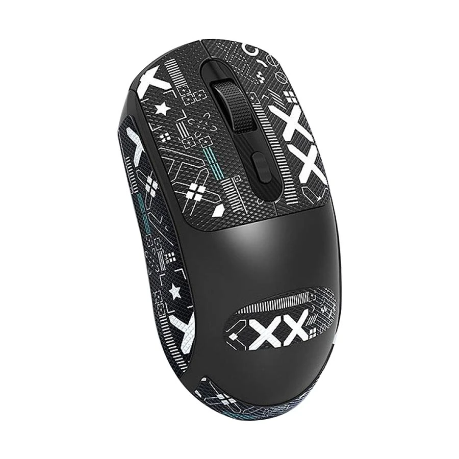 T-Wolf X8 Dual Mode Wireless Gaming Mouse Black with Grip Tape