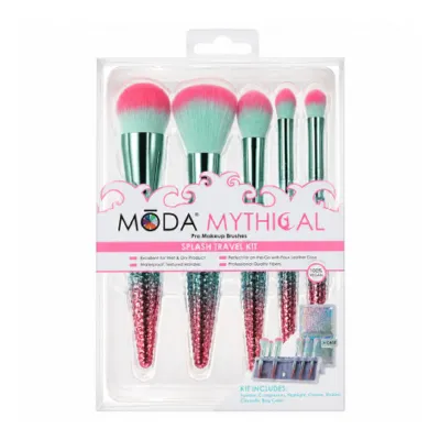 Royal & Langnickel MŌDA Mythical মেকআপ ব্রাশ ট্রাভেল কিট 6pc