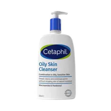 Cetaphil Oily Skin Cleanser, কম্বিনেশন থেকে তৈলাক্ত ও সংবেদনশীল ত্বকের জন্য 236ml