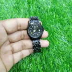 OLEVS 9931 মেয়েদের স্টেইনলেস স্টিল লুমিনাস ঘড়ি – কালো