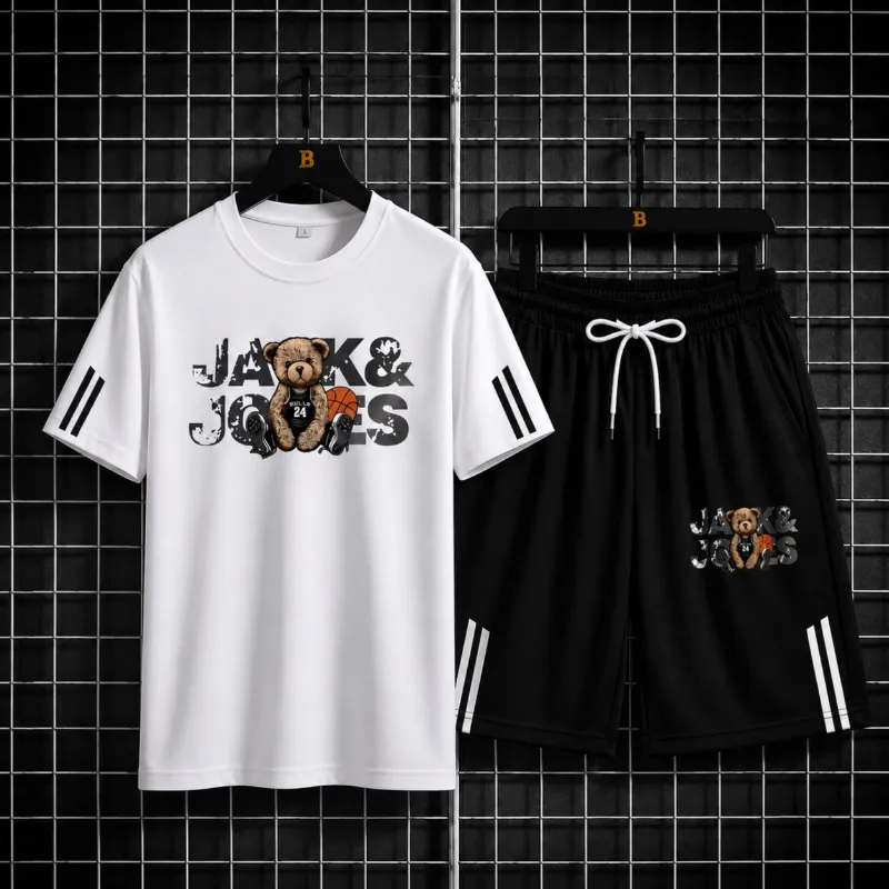 Men's Mesh T-Shirt and Short Pant Set, 160 GSM, 6 Colours