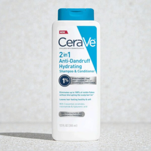 CeraVe 2in1 অ্যান্টি-ড্যানড্রাফ হাইড্রেটিং শ্যাম্পু ও কন্ডিশনার 355ml