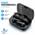 M19 ট্রু ওয়্যারলেস ইয়ারবাডস, 2000mAh পাওয়ার ব্যাংক কেস ও LED ডিসপ্লে