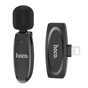 Hoco L15 Lightning ল্যাভালিয়ার ওয়্যারলেস মাইক্রোফোন (iPhone-এর জন্য)