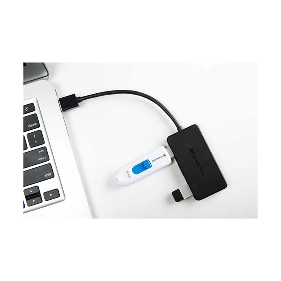 Transcend TS-HUB2K USB to 4-Port USB Hub Black