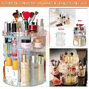 Cosmetics Makeup Organizer 3D Rotating 360