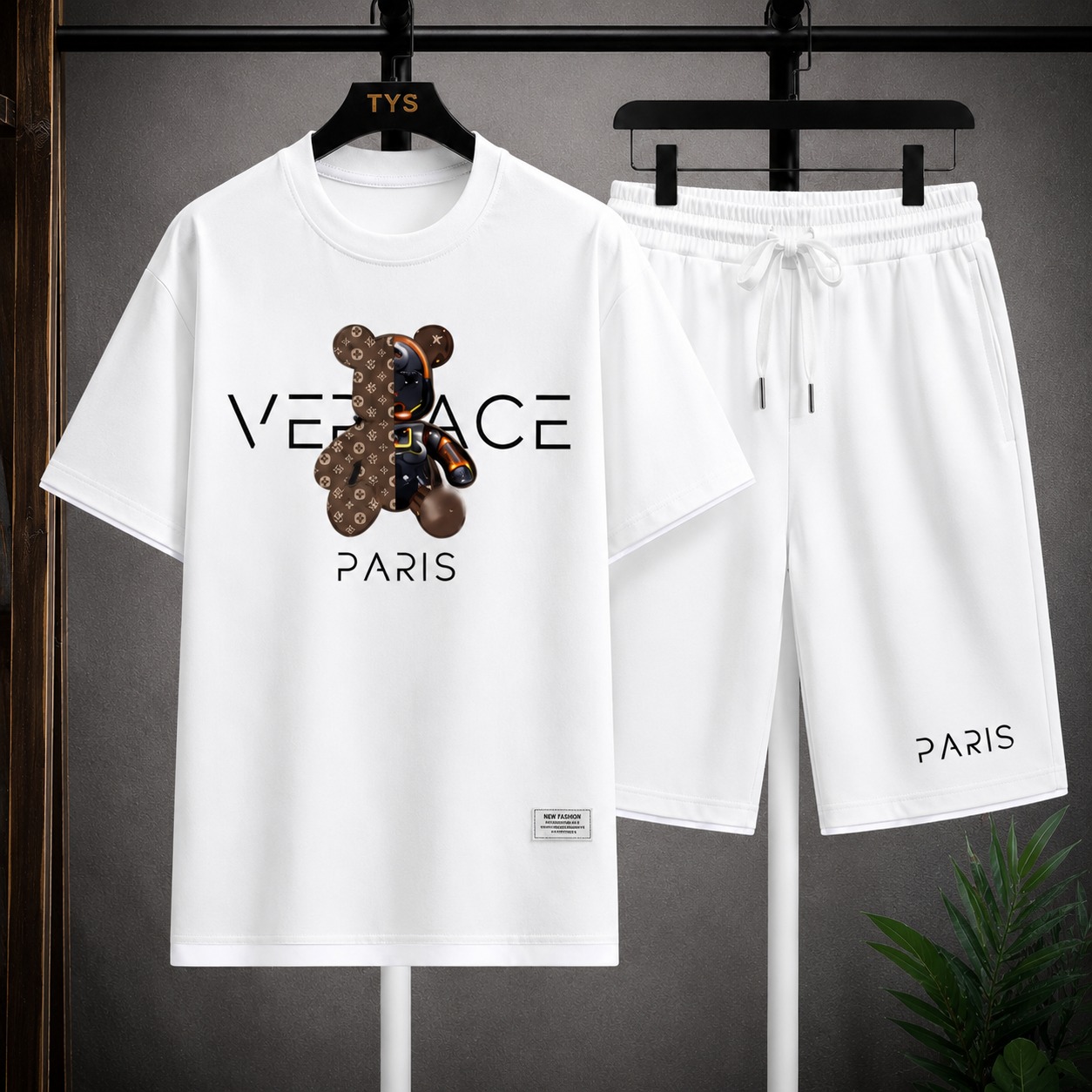 Men's Mesh T-Shirt and Shorts Two-Piece Set, 160 GSM, Sizes M to XL