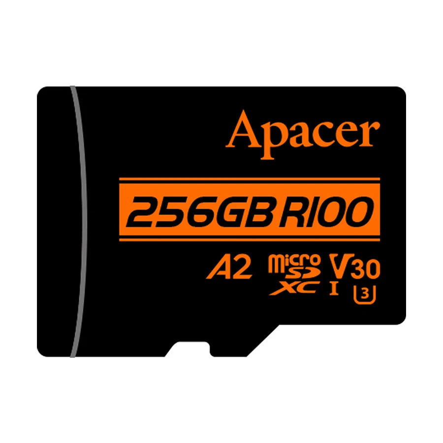 Apacer R100 256GB MicroSDXC UHS-I U3 V30 A2 Memory Card with Adapter