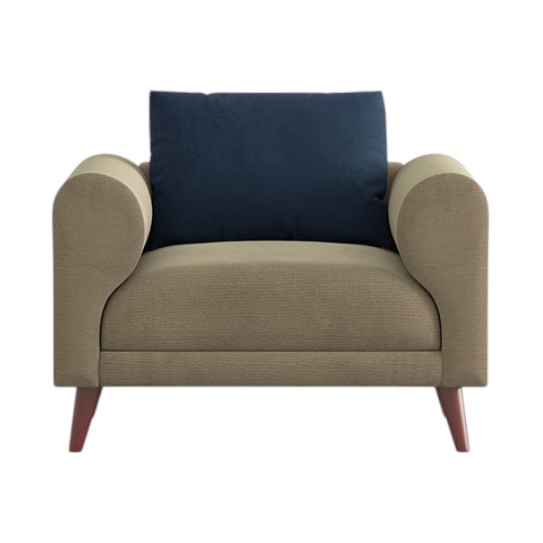 Regal Tokyo কাঠের সিঙ্গেল সোফা SSC-368-3-1-20 (Fabric-2161+2166)