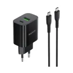 Havit ST926 USB ও USB-C 20W কালো চার্জার