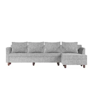 Regal IMPERIAL কাঠের 5 সিটার L শেপ সোফা SDC-355-3-1-20 (ফ্যাব্রিক 2123)