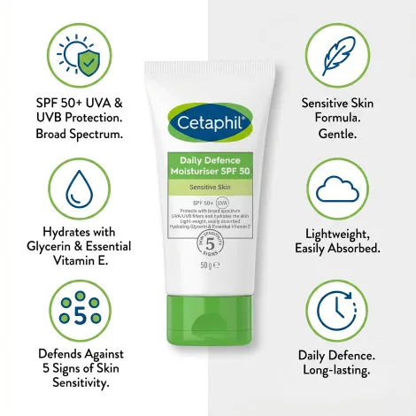 Cetaphil Daily Defence SPF 50 Plus ময়েশ্চারাইজার 50g