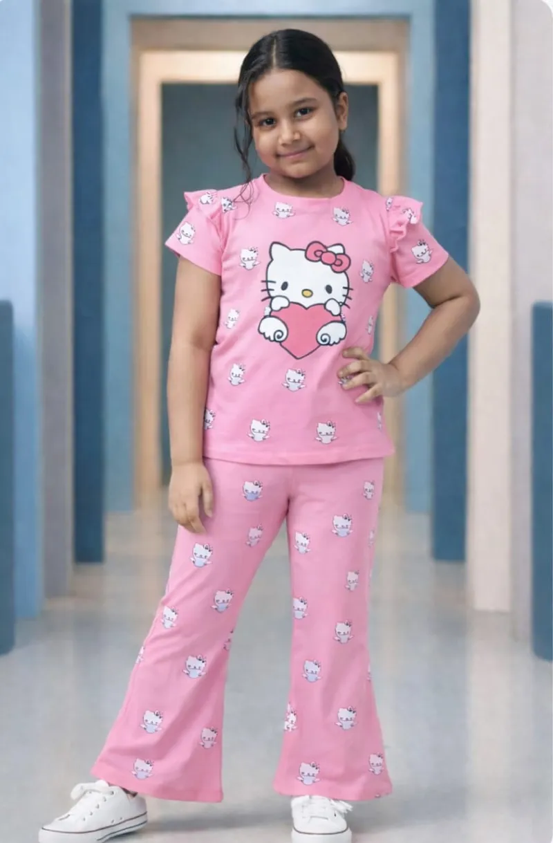 Kids' Half Sleeve Cotton Knit T-Shirt and Pant Set, 6 Colours