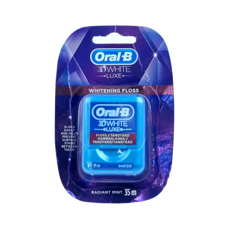 Oral-B 3D White Luxe হোয়াইটেনিং ডেন্টাল ফ্লস Radiant Mint 35m