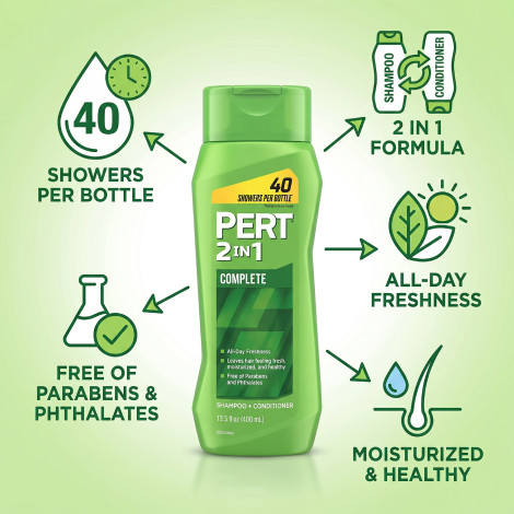 Pert Complete 2in1 শ্যাম্পু + কন্ডিশনার 400ml