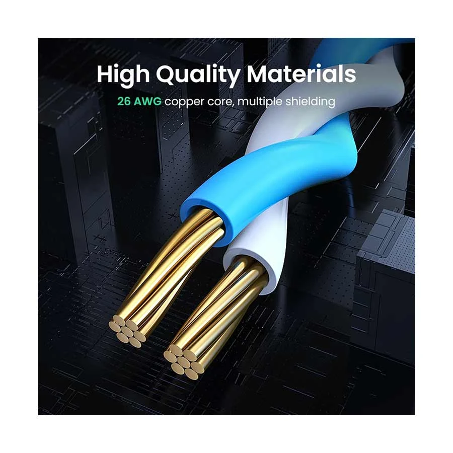 UGREEN NW102 (11201) Cat-6 U/UTP 1 Meter Blue Network Cable