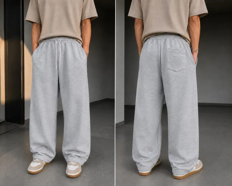 Men's Pure Cotton Baggy Trousers, Sizes M to XL, 3 Colours