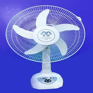 BM 16'' রিচার্জেবল ফ্যান USB চার্জারসহ