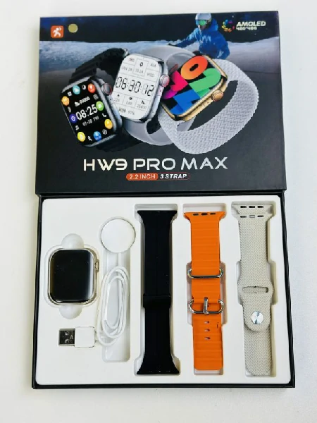 HW9 Pro Max স্মার্টওয়াচ (3 স্ট্র্যাপ ইন 1)