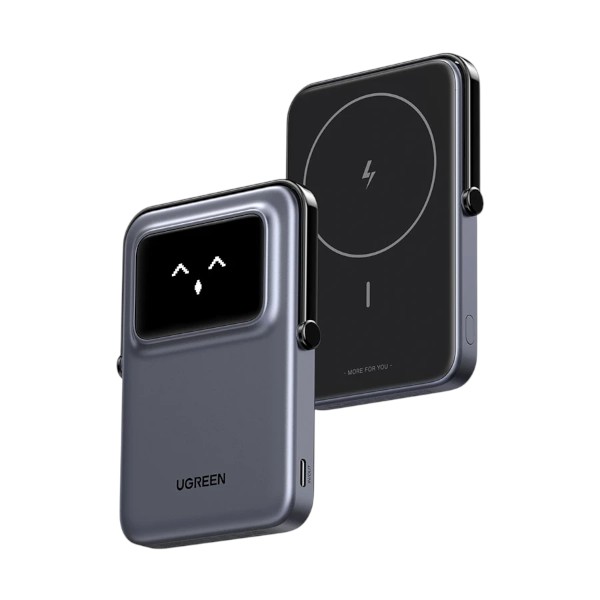 Ugreen PB571 Uno 5000mAh ধূসর 20W ম্যাগনেটিক ওয়্যারলেস চার্জিং পাওয়ার ব্যাংক