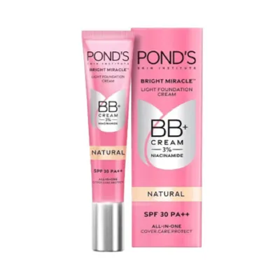 Pond's Natural অল ইন ওয়ান BB+ ক্রিম SPF30 PA++, 3% নিয়াসিনামাইড 18g