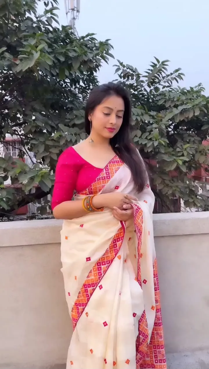 Light Resham Silk Saree with Screen Print, 6 Colour Choices
