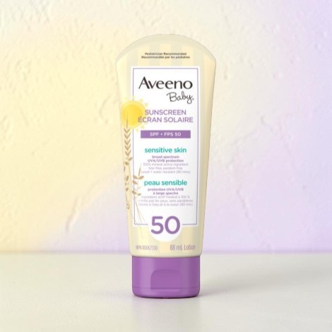 Aveeno Baby Sensitive Skin Sunscreen Lotion SPF 50 88ml (Canada)