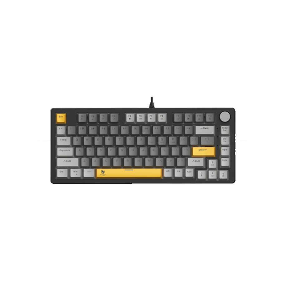 T-Wolf ZK82 Wired Tactile Switch Light Grey Mechanical Gaming Keyboard