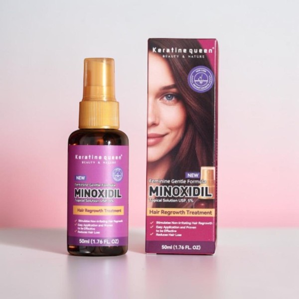 Keratin Queen Feminine Gentle Formula Minoxidil হেয়ার রিগ্রোথ ট্রিটমেন্ট 50ml
