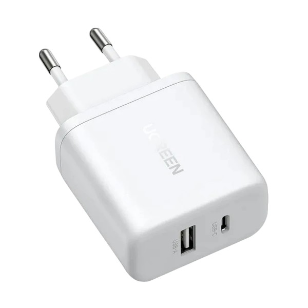 Ugreen X227 USB & USB-C 20W সাদা চার্জার