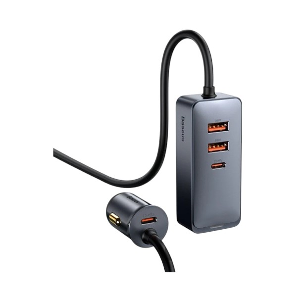 বেসাস শেয়ার টুগেদার CCBT-A0G ডুয়াল ইউএসবি ও ডুয়াল ইউএসবি-সি ৬০ওয়াট কার ফাস্ট চার্জার