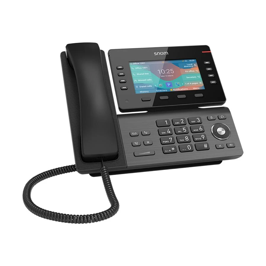Snom D862 8-SIP PoE Desk IP Phone Set Black without Adapter