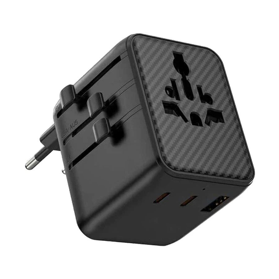 WiWU Warrior International 45W GaN Universal Travel Charger Black