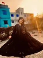 জর্জেট থ্রি পিস, লিনেন সালোয়ার, ফ্রি সাইজ 44