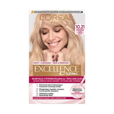 L'Oreal Excellence Creme হেয়ার কালার - 10.21 লাইটেস্ট পার্ল ব্লন্ড