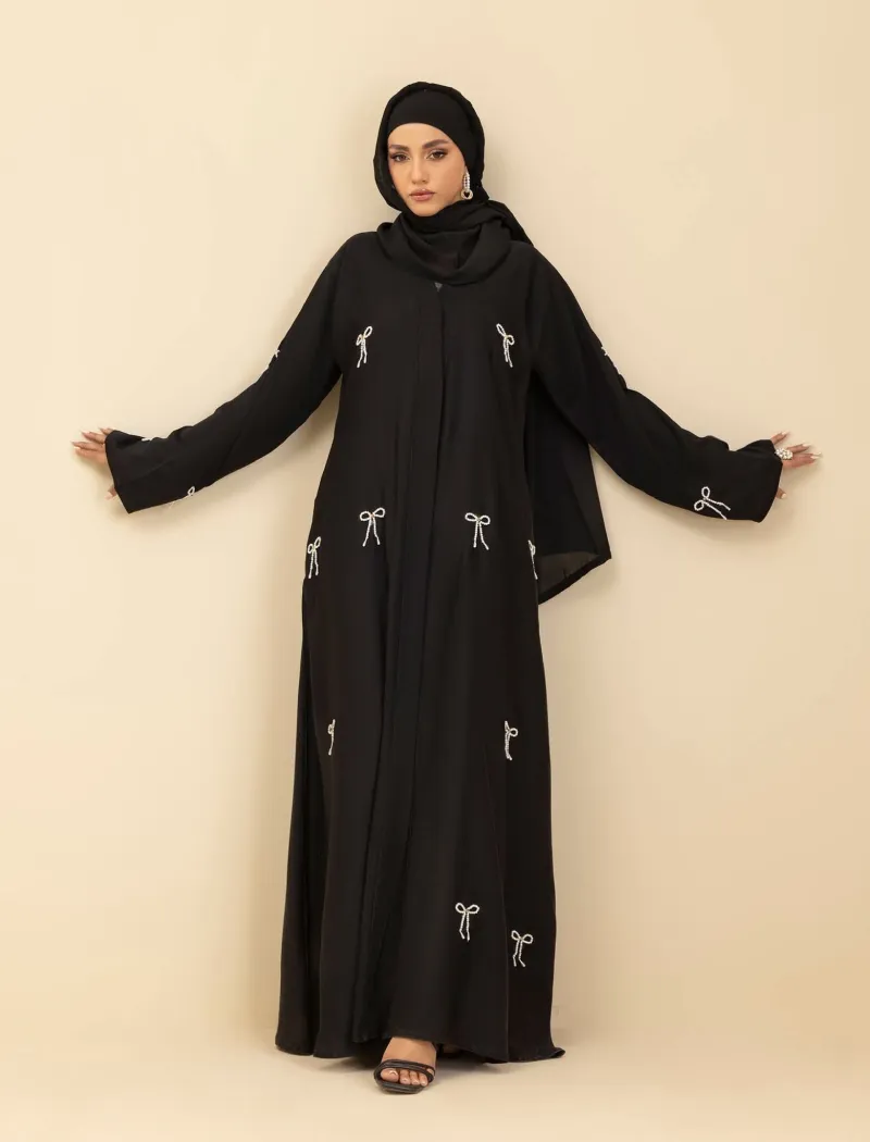 Arabian Gown Borka with Hijab and Embroidery, 6 Colours
