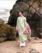 মেয়েদের কটন সিল্ক থ্রি পিস, সিল্ক জর্জেট ওড়না, 5 রং